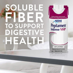 Peptamen Intense VHP unflavored tube-feeding setup for convenient administration