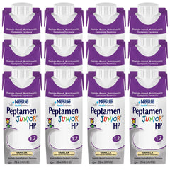 250 mL ready-to-use carton beside a spoon for serving the child.