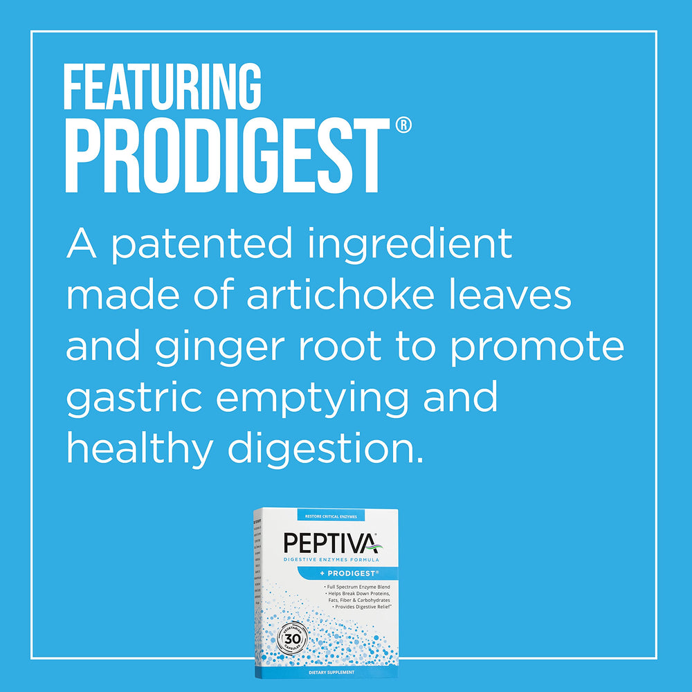 Box-front Peptiva packaging emphasizes 30-count bottle.