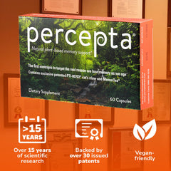 Percepta PTI-00703 cat's claw extract visual signaling plant-based brain support.