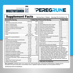PEREGRUNE Omega-3 softgels bottle highlighting heart and joint health.