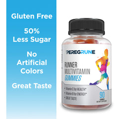 PEREGRUNE Runner Multivitamin Gummies cherry flavor features natural taste and energy-friendly support