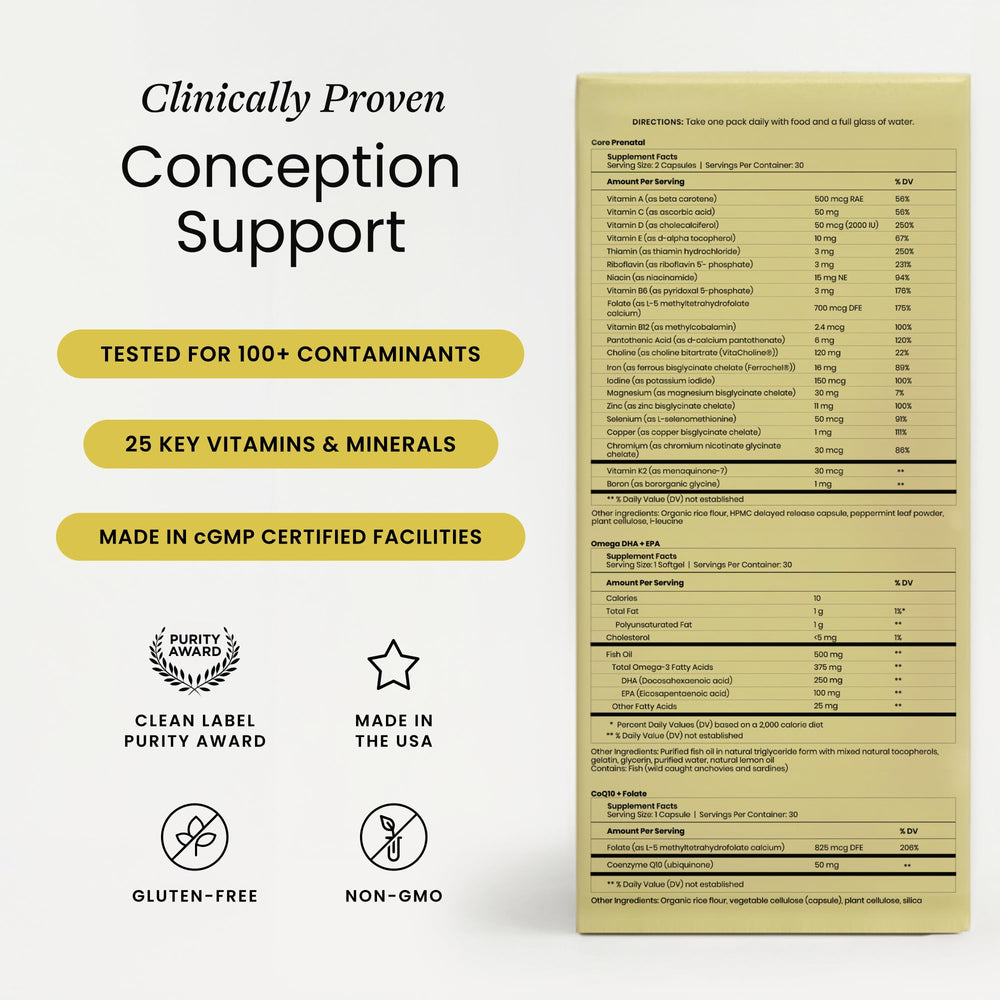 Perelel DHA softgel image highlights omega-3 support during prenatal planning