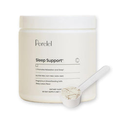 Perelel Sleep Support magnesium powder bottle for calming routines.