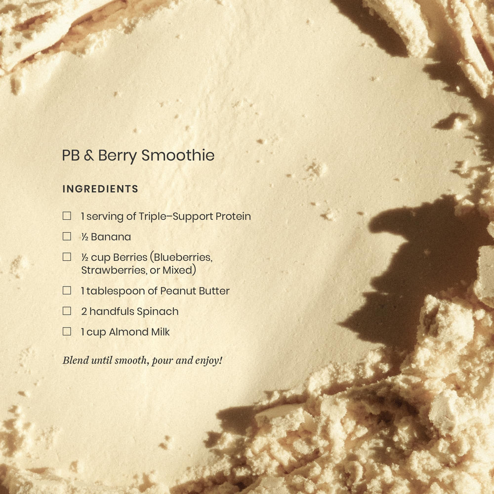 Perelel Triple-Support protein with digestive fiber ready for smoothies