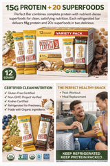 Perfect Bar 20 superfoods blend highlights leafy greens and seeds.