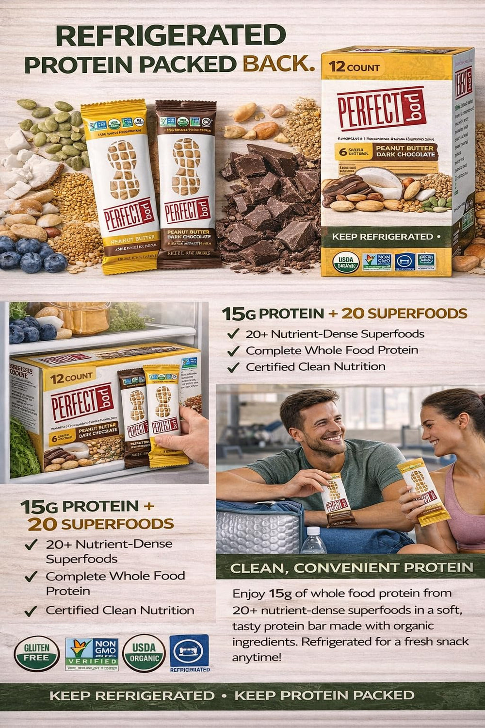 Perfect Bar cold-pack shipment ensures freshness during transit.