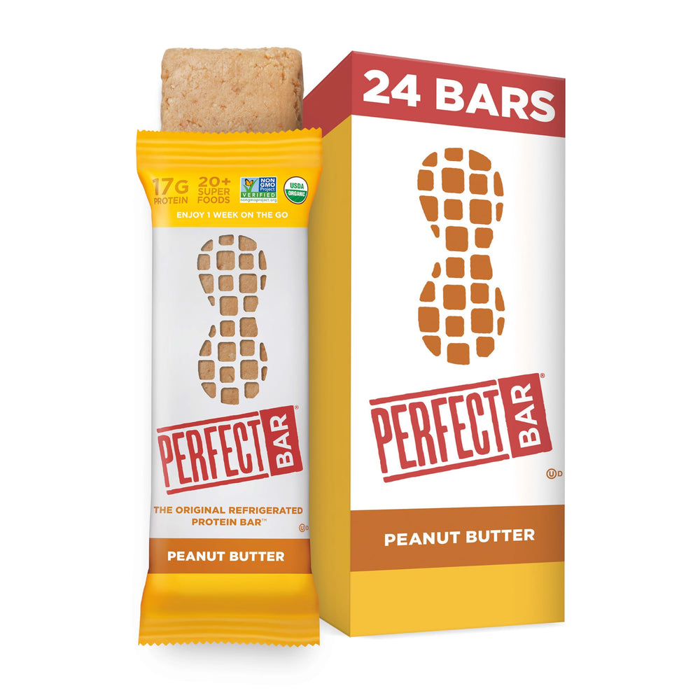 Perfect Bar original refrigerated peanut butter bar, high-protein snack option.