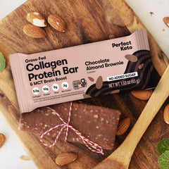 Perfect Keto Bars collagen info ingredients — supports hair, skin, nails, joints, and muscles