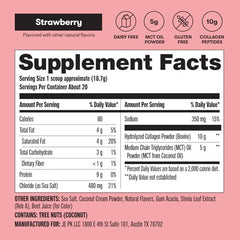 Serving scoop with Perfect Keto Collagen Peptides for precise portions