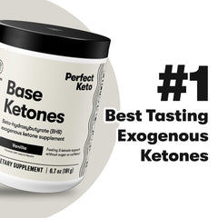 Perfect Keto exogenous ketones powder vanilla shake ready for a post-workout sip