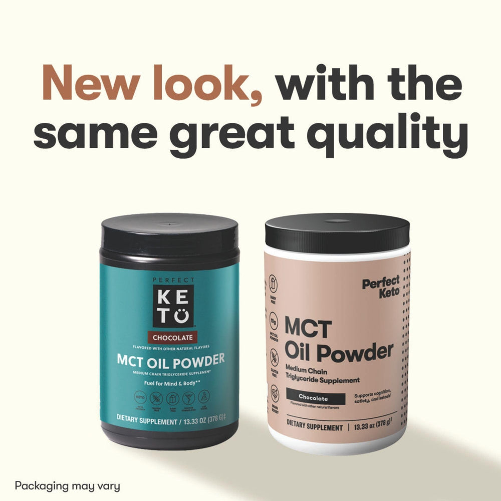 Perfect Keto MCT powder in a protein shake for keto energy