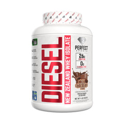 Perfect Sports Diesel Whey Isolate bottle for post-workout recovery.