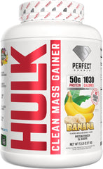 PERFECT SPORTS Hulk Clean Mass Gainer banana 5lb for protein-rich fueling during workouts