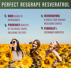 Perfect Supplements ResGrape label image showing clean, vegan, and gluten-free formula.