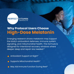 Perfect Vitamin Melatonin MAX 60mg 3-pack packaging displays value and routine planning