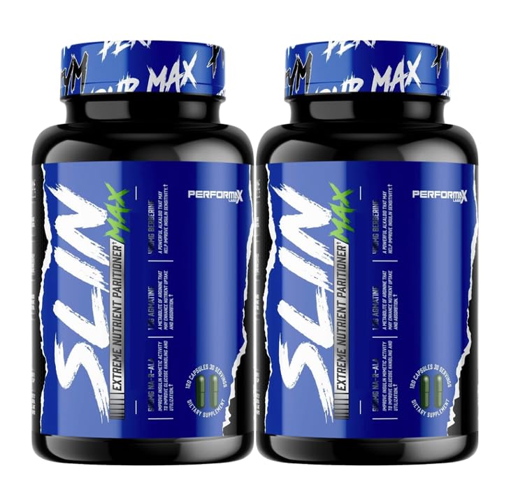 Performax Labs Slin Max nutrient bottle for easy dosing and potential muscle support.