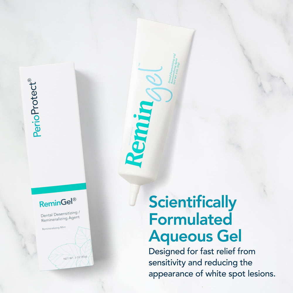 ReminGel gel swatch demonstrating texture for enamel remineralization.