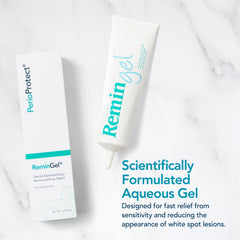 ReminGel gel swatch demonstrating texture for enamel remineralization.
