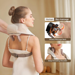 PERLEVI device showing shiatsu kneading nodes for spa-like relaxation.