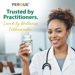 PERQUE Allergen-free formula label ensures gluten, dairy, soy, and corn free