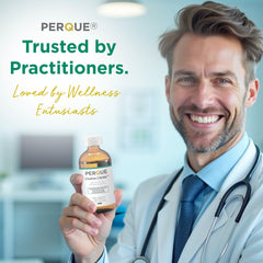PERQUE Choline Citrate label closeup emphasizes purity and formulation.