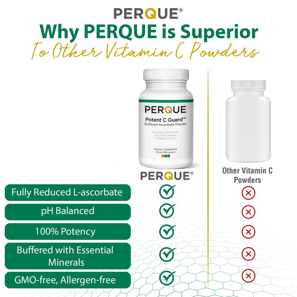 PERQUE Effervescent powder in glass demonstrates pleasant, easy mixing