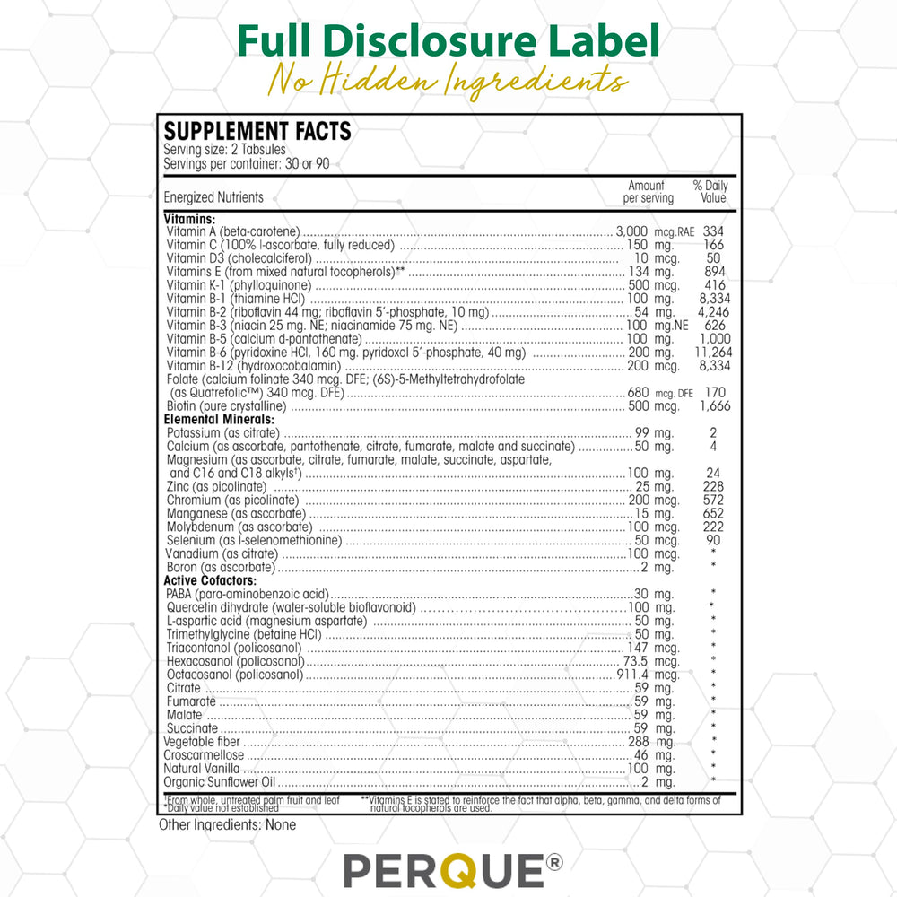 PERQUE Life Guard Mini Tabsules with meals, designed for easy routine.