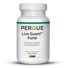 PERQUE Liva Guard Forte bottle front view highlighting liver support and detox-friendly routine