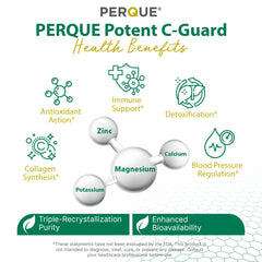 PERQUE Potent C Guard powder dissolving in water for quick antioxidant support
