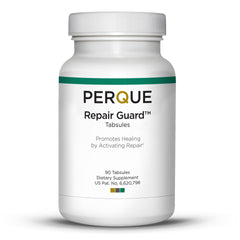 PERQUE Repair Guard bottle front highlights hypoallergenic formulation and organic base.