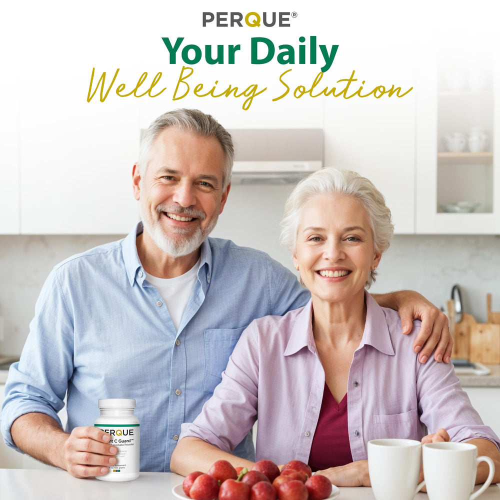 PERQUE Vitamin C powder with measuring spoon enables easy dosing