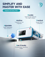 PerVita PSP30 treatment head focuses on targeted shock wave delivery for musculoskeletal relief.
