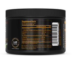 PEScience Alphamine mixed drink glass demonstrates quick, smooth energy with focus.