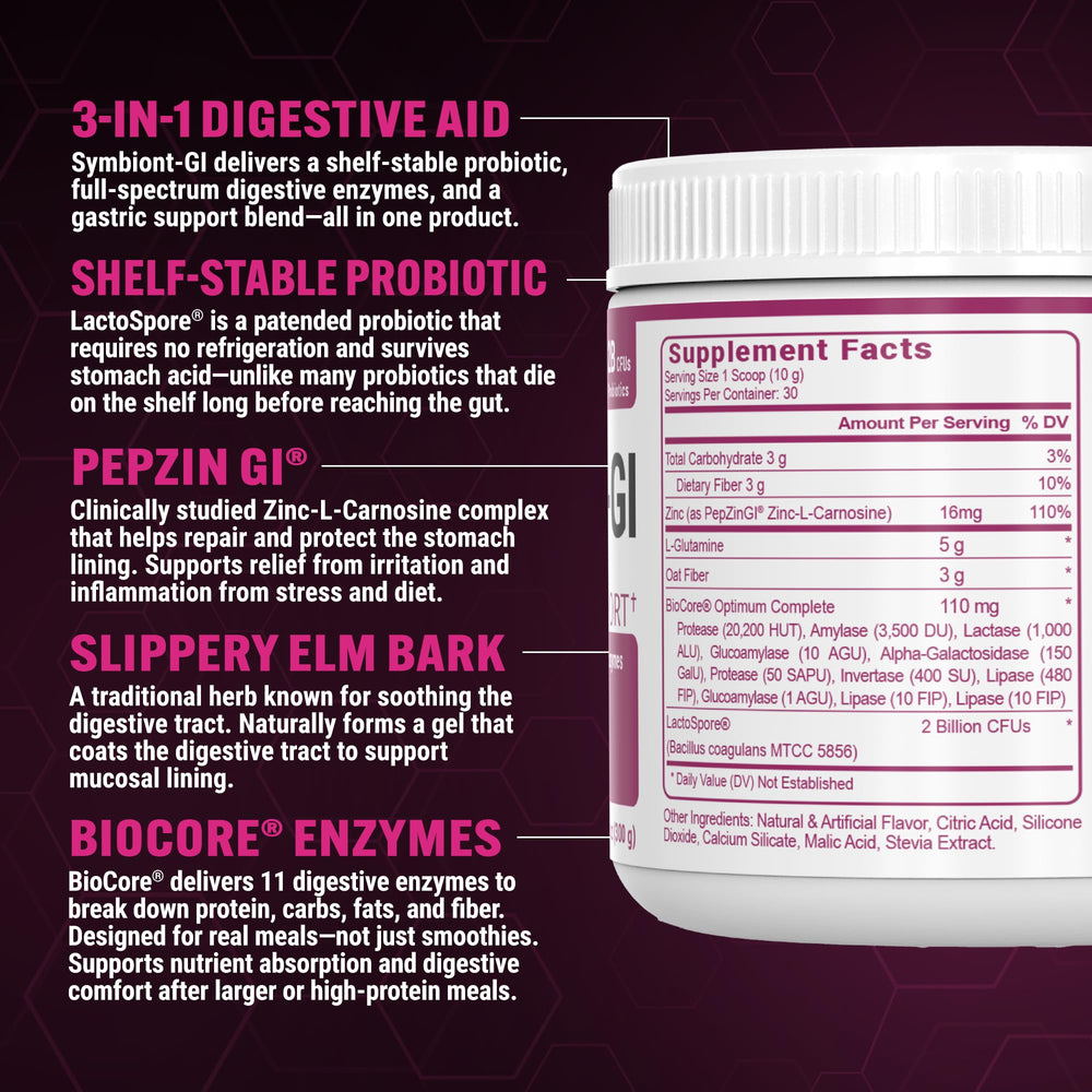 PEScience Complete-GI label back with ingredients for informed use.