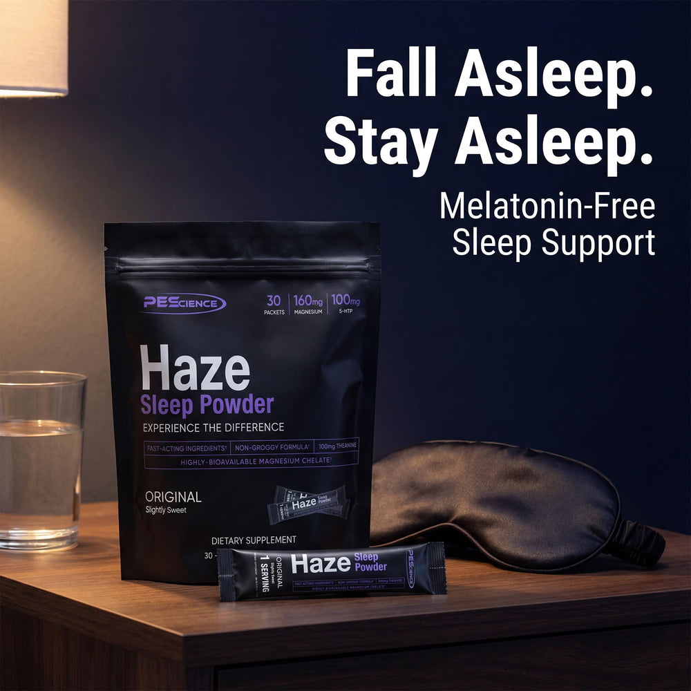 PEScience Haze Sleep Powder scoop for precise nightly measurement
