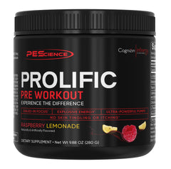 PEScience Prolific bottle pour delivers clean energy during workouts.
