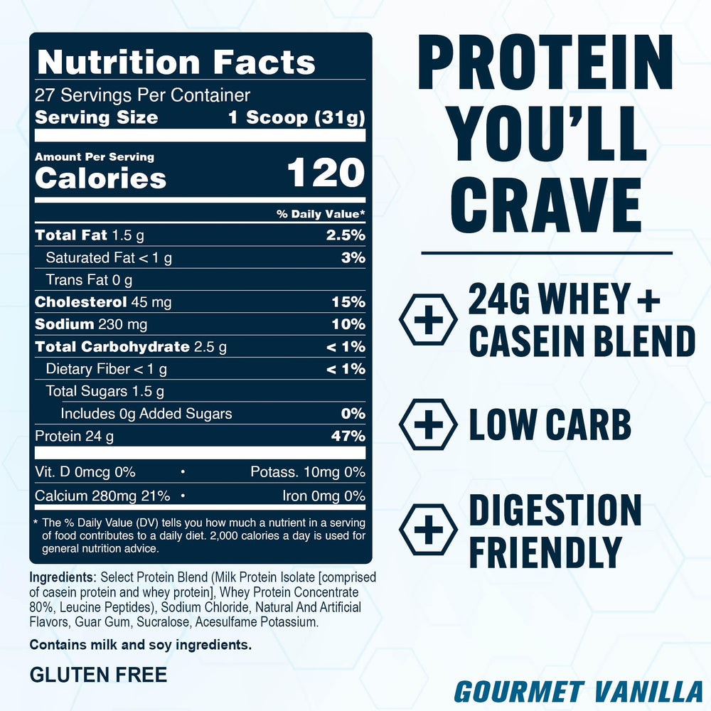PEScience Select Protein bag with vanilla powder, keto-friendly and gluten-free formula.