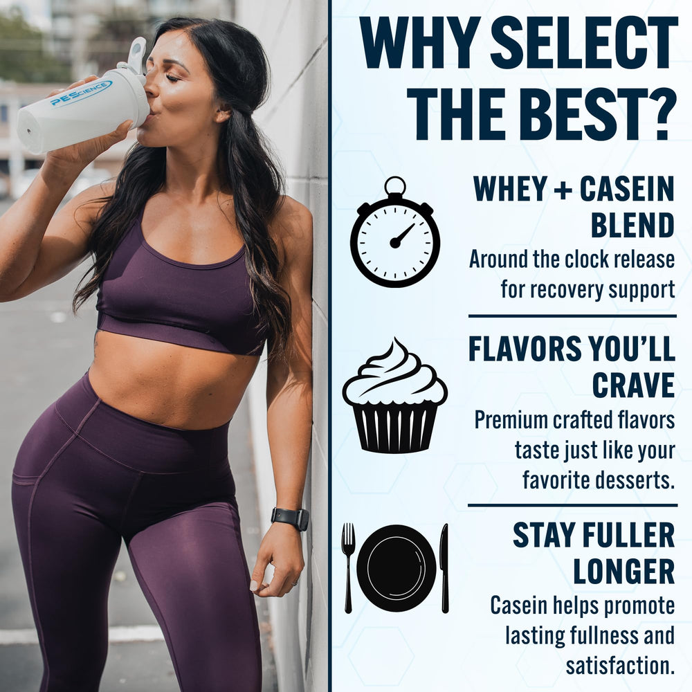 PEScience Select Protein Frosted Sugar Cookie mix shows smooth shake texture