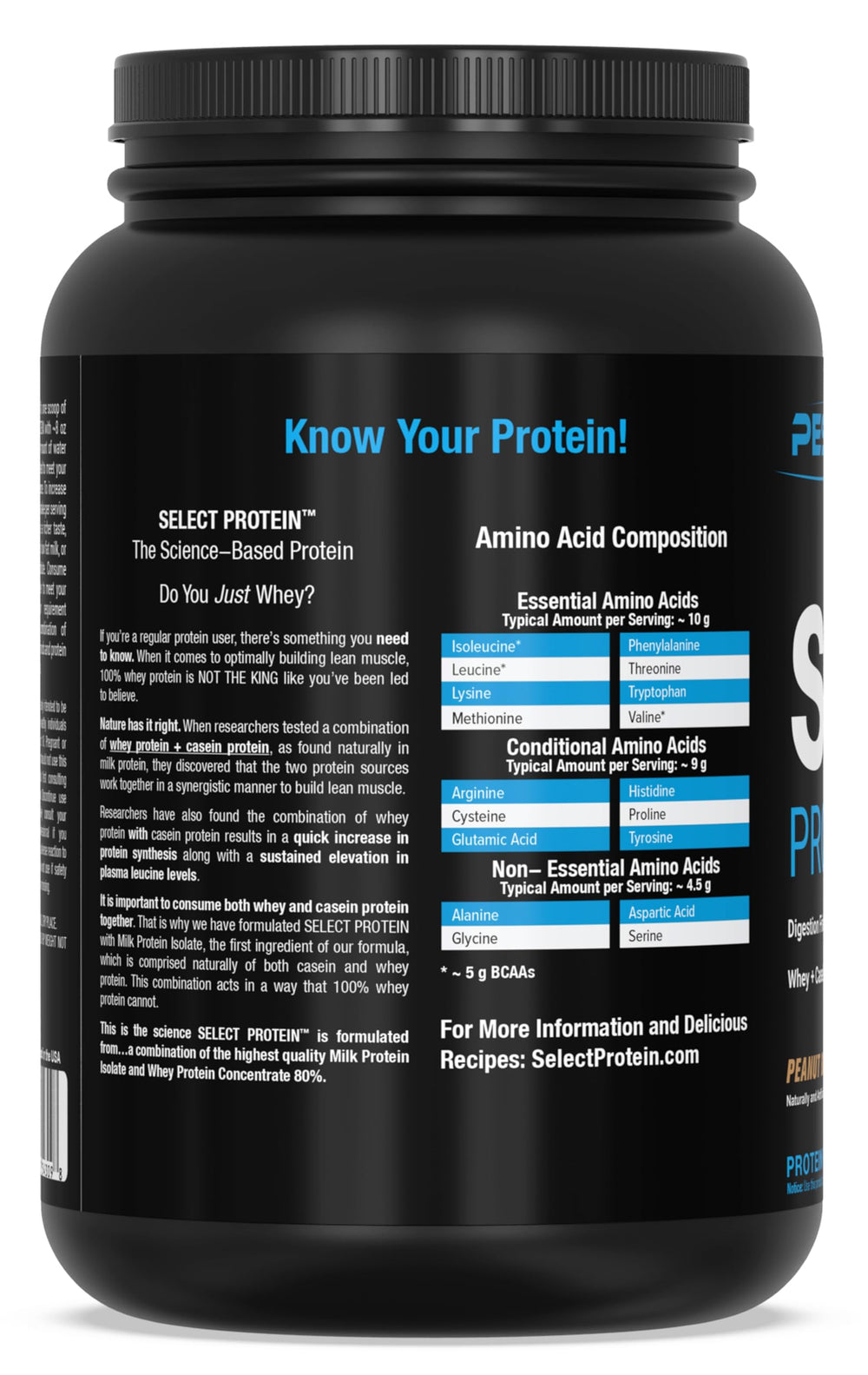 PEScience logo on a tub communicates trusted quality.