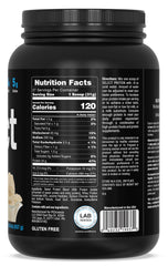PEScience Select Protein shaker with vanilla shake, supports low-carb lifestyle.