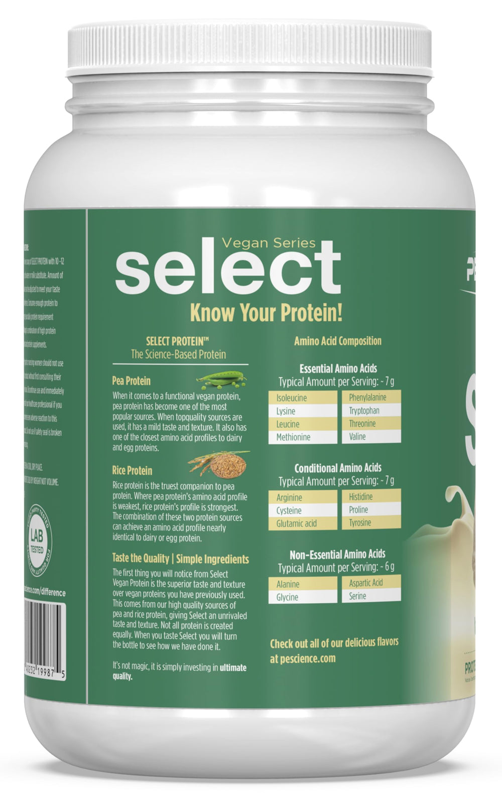 PEScience Select Vegan Vanilla Indulgence packaging ready-to-use serving box