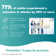 Petadolex PA-free label highlighting safety and purity