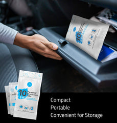 PH Advantage gloves and hand wipe close-up for quick cleanup