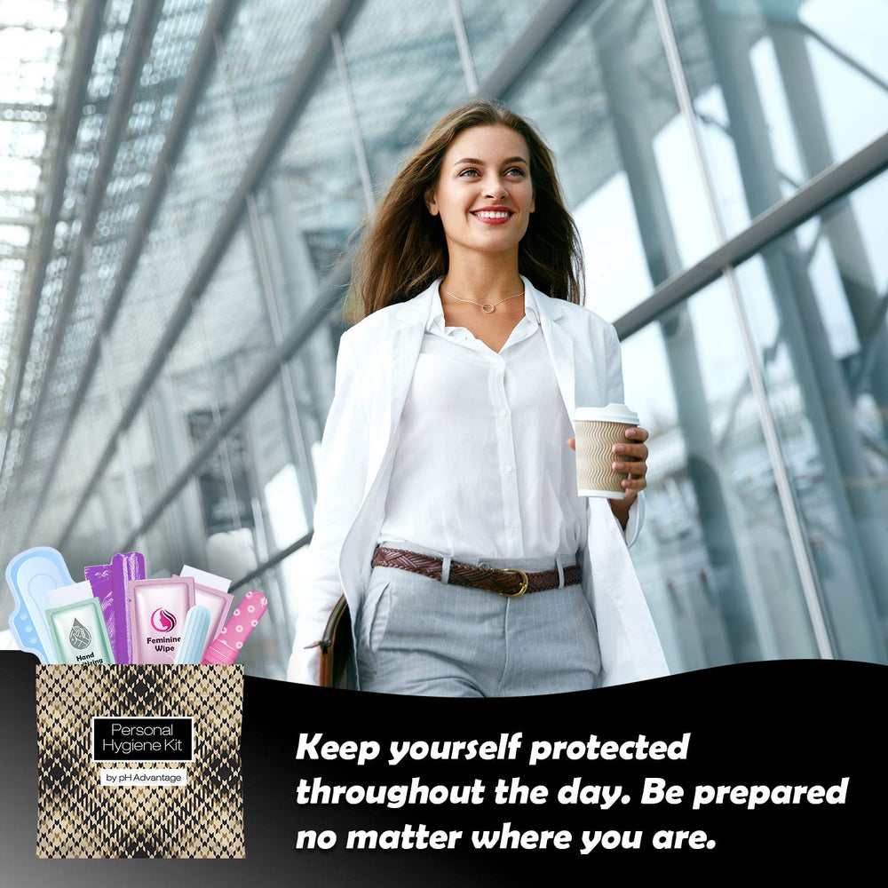 pH Advantage Light Leather period kit reseal bag demonstrates portability and reusability.