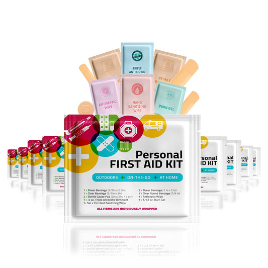 The ph-advantage portable travel first aid kit shown in a compact bag for on-the-go safety.