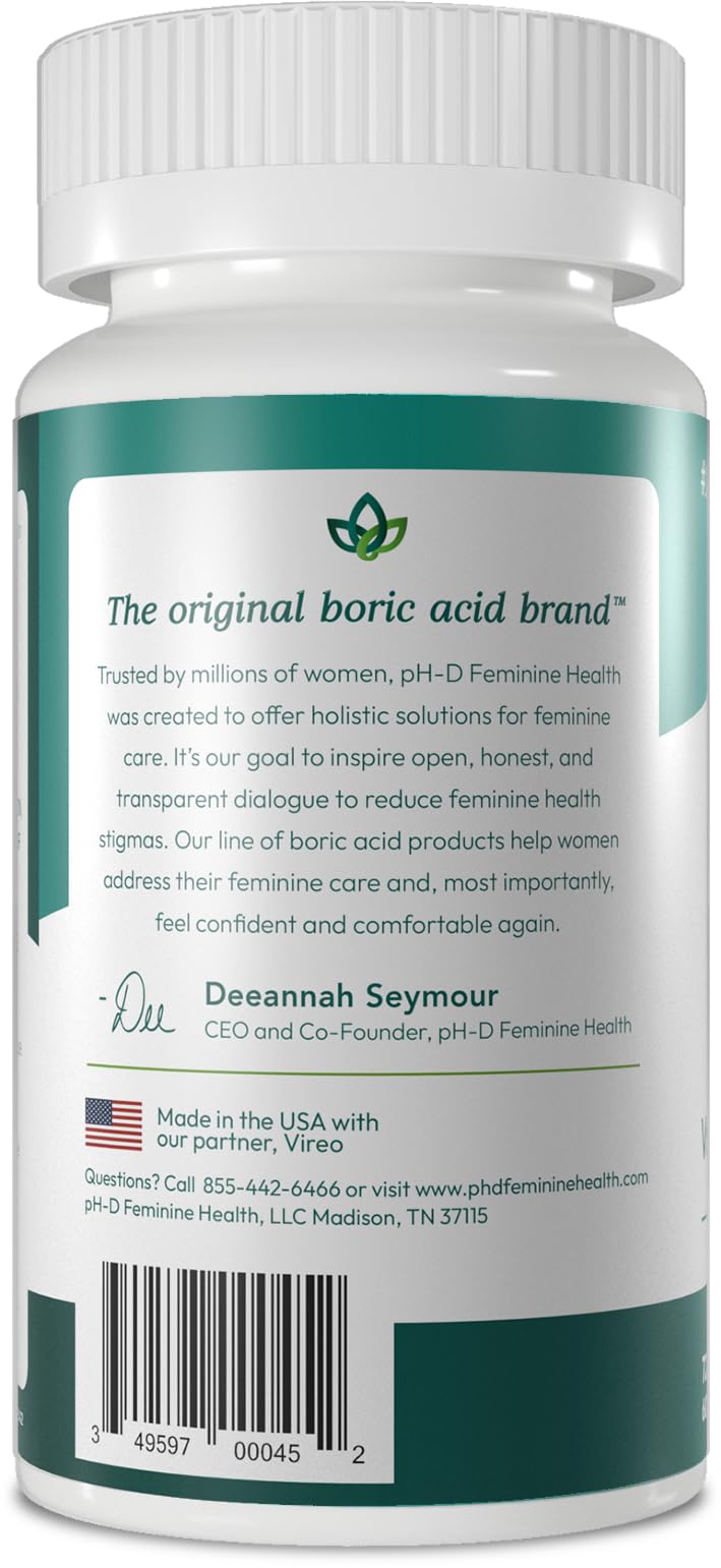 A woman-friendly illustration for pH-D Feminine Health conveys confidence and everyday care.