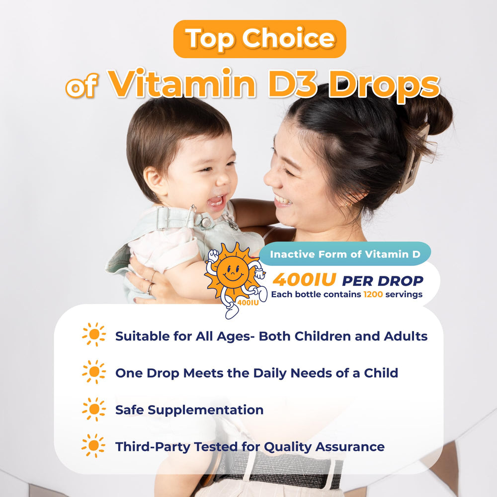 PHARGOODS+ 400 IU per drop label highlights potency and value for families.