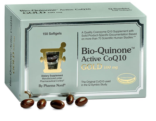 Pharma Nord Bio-Quinone Gold bottle for daily use.