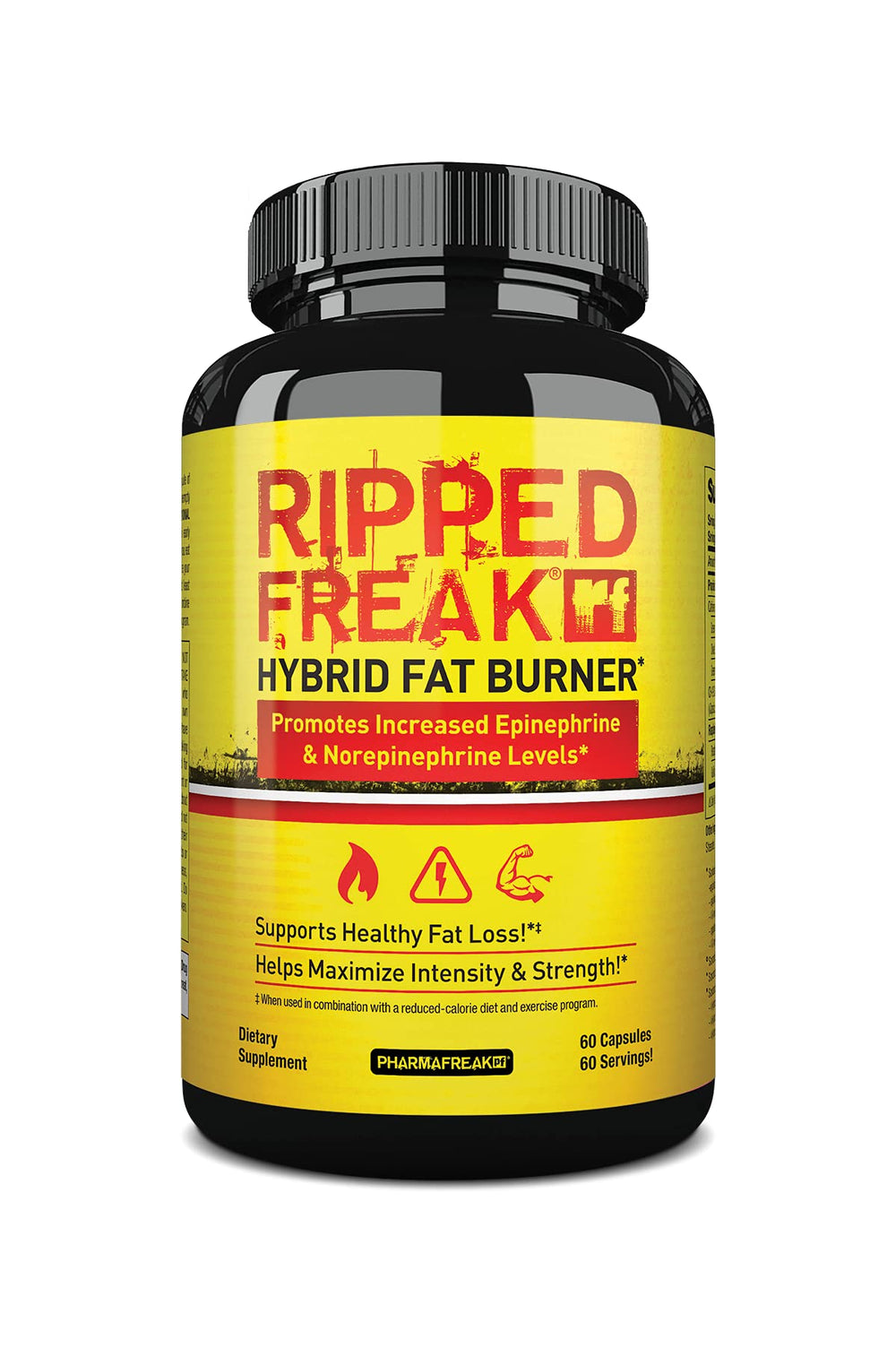 Pharmafreak Ripped Freak energy cue from caffeine content during workouts
